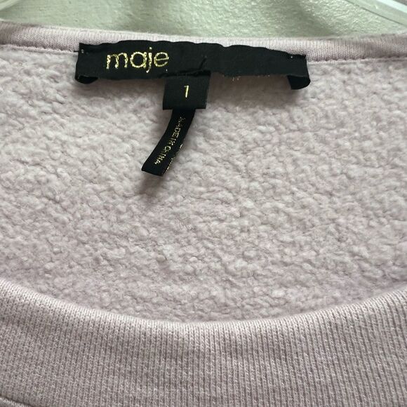 Maje St. Germain Des Pres Paris Sweatshirt Pink Size S - Picture 8 of 10